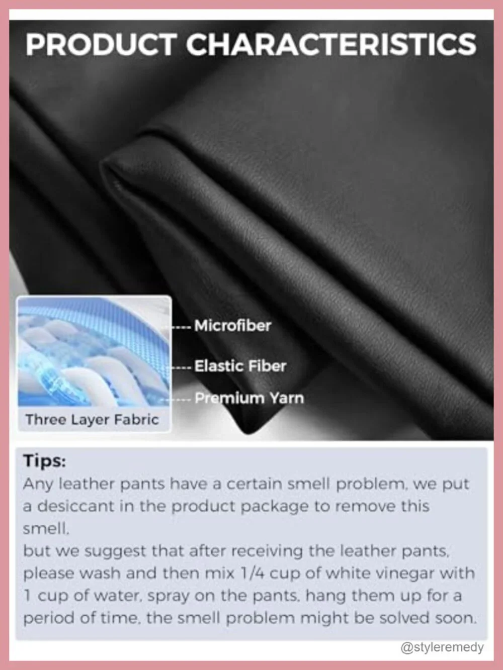 Faux Leather Leggings for Women High Waisted Tummy Control Stretch Pleather PU